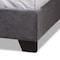 Baxton Studio Candace Luxe and Glamour Dark Grey Velvet Upholstered Queen Size Bed 149-8951 - alternate 7